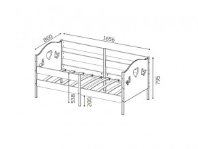 Кроватка-софа Звездочки 800х1600 мм в Миассе - miass.mebel74.com | фото 2