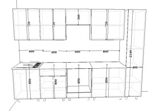 Кухонный гарнитур 13Р РоялВуд 3000 мм в Миассе - miass.mebel74.com | фото 2