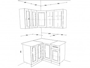 Кухонный гарнитур 15 Белый Вегас 1200х1400 мм в Миассе - miass.mebel74.com | фото 2