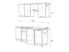 Кухонный гарнитур 8Р РоялВуд 2100 мм в Миассе - miass.mebel74.com | фото 2