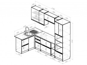 Кухонный гарнитур Амели мега прайм 1500х2700 мм в Миассе - miass.mebel74.com | фото 6