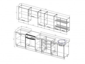 Кухонный гарнитур Антрацит 3000 в Миассе - miass.mebel74.com | фото 3