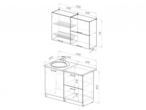 Кухонный гарнитур Антика лайт 1200 мм в Миассе - miass.mebel74.com | фото 6