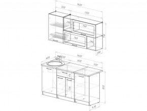 Кухонный гарнитур Антика стандарт 1600 мм в Миассе - miass.mebel74.com | фото 6