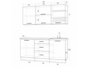 Кухонный гарнитур Флоренс Грин 1800 в Миассе - miass.mebel74.com | фото 3