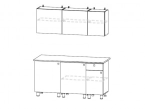 Кухонный гарнитур КГ 1 1600 Дуб Золотой в Миассе - miass.mebel74.com | фото 2