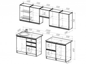 Кухонный гарнитур Лоретта мега 2500 мм в Миассе - miass.mebel74.com | фото 6