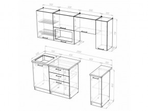 Кухонный гарнитур Лоретта ультра 2000 мм в Миассе - miass.mebel74.com | фото 6