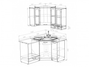 Кухонный гарнитур Лира литл 1500х1200 мм в Миассе - miass.mebel74.com | фото 4