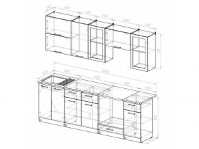 Кухонный гарнитур Ника базис 2400 мм в Миассе - miass.mebel74.com | фото 2