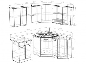 Кухонный гарнитур Ника мега оптима 2100х1500 мм в Миассе - miass.mebel74.com | фото 4