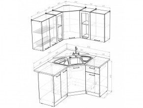 Кухонный гарнитур Ольга оптима 2 1500х1300 мм в Миассе - miass.mebel74.com | фото 5