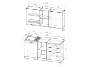 Кухонный гарнитур Ольга стандарт 5 1600 мм в Миассе - miass.mebel74.com | фото 6