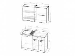 Кухонный гарнитур Яна лайт 1200 мм в Миассе - miass.mebel74.com | фото 2