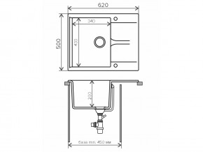 Мойка гранитная Gals-620 Белый 26 в Миассе - miass.mebel74.com | фото 2