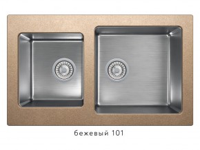 Мойка комбинированная Tolero twist TTS-840 Бежевый 101 в Миассе - miass.mebel74.com | фото 1