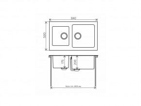 Мойка комбинированная Tolero twist TTS-840 Серый 701 в Миассе - miass.mebel74.com | фото 2