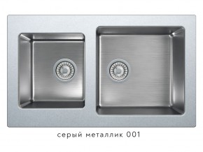 Мойка комбинированная Tolero twist TTS-840 Серый металлик 001 в Миассе - miass.mebel74.com | фото