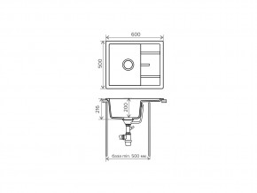 Мойка кварцевая Tolero R-107 Бежевый 101 в Миассе - miass.mebel74.com | фото 2