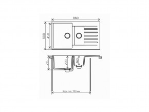 Мойка кварцевая Tolero R-118 Бежевый 101 в Миассе - miass.mebel74.com | фото 2