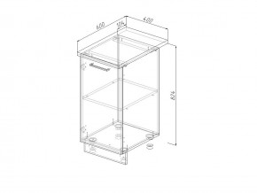 Н 40 Модуль нижний Без Столешницы МН 40 в Миассе - miass.mebel74.com | фото