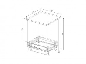 НД 60 Модуль нижний Без Столешницы Духовка МД 60 в Миассе - miass.mebel74.com | фото