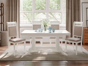 Обеденная группа стол Дижон и стулья Флоренция-1 4 шт белый в Миассе - miass.mebel74.com | фото