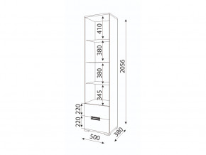 Пенал-витрина Модуль 07 Мармарис в Миассе - miass.mebel74.com | фото 2