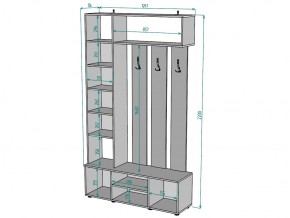 Прихожая с зеркалом V23_M в Миассе - miass.mebel74.com | фото 3