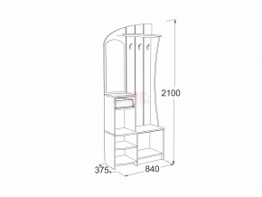 Прихожая Саша 19 ясень анкор в Миассе - miass.mebel74.com | фото 2