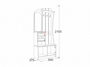 Прихожая Саша 20 ясень анкор в Миассе - miass.mebel74.com | фото 2