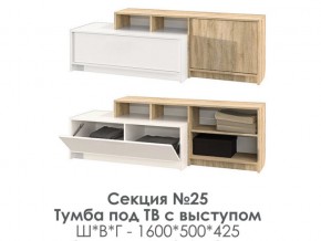 секция №25 тумба под ТВ (с выступом) в Миассе - miass.mebel74.com | фото