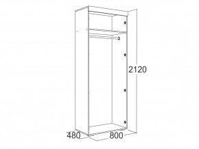 Шкаф 2-х дверный для одежды Ольга 19 в Миассе - miass.mebel74.com | фото 2