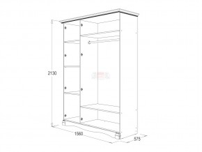 Шкаф 3-х дверный для одежды и белья Ольга 1н в Миассе - miass.mebel74.com | фото 2