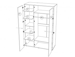 Шкаф 3-х створчатый Валенсия Миф в Миассе - miass.mebel74.com | фото 2