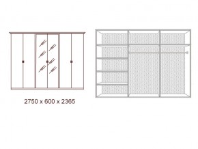 Шкаф 6-и дверный с зеркалами в Миассе - miass.mebel74.com | фото