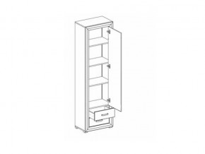 Шкаф B136-REG1D2S Мальта сибирская лиственница в Миассе - miass.mebel74.com | фото 2