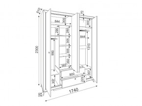 Шкаф четырехдверный Саванна М01 в Миассе - miass.mebel74.com | фото 2