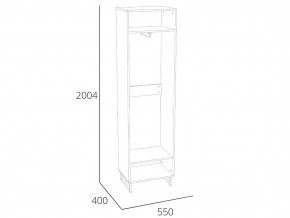 Шкаф для одежды Фолк НМ 014.01 в Миассе - miass.mebel74.com | фото 2