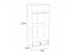 Шкаф для одежды Оттавия НМ 011.80 Антрацит в Миассе - miass.mebel74.com | фото 2