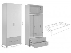 Шкаф двухдверный 108.01 Зефир серый в Миассе - miass.mebel74.com | фото 2