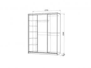 Шкаф-купе Бассо 2-600 дуб млечный/крем в Миассе - miass.mebel74.com | фото 4