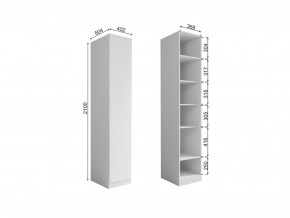 Шкаф-пенал Мори МШ 400.1 белый в Миассе - miass.mebel74.com | фото 2