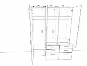 Шкаф распашной 1800К Антрацит в Миассе - miass.mebel74.com | фото 2