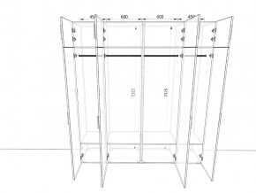 Шкаф распашной 2100К Мокко в Миассе - miass.mebel74.com | фото 2