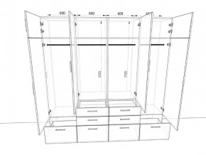 Шкаф распашной 2400А Антрацит в Миассе - miass.mebel74.com | фото 2