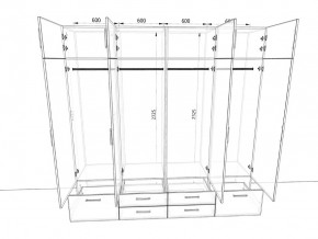 Шкаф распашной 2400К Антрацит в Миассе - miass.mebel74.com | фото 2