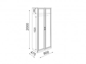 Шкаф штанга 800 Остин модуль 2 в Миассе - miass.mebel74.com | фото 2