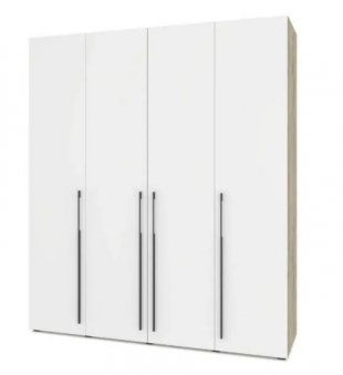 Стоун С41 Шкаф 4-х дв (Серый дуб/Белый) в Миассе - miass.mebel74.com | фото