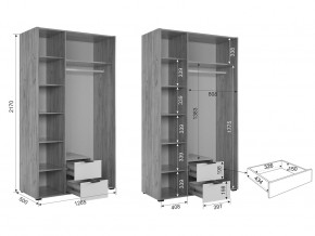 Шкаф трехдверный Адам дуб крафт золотой/белое дерево в Миассе - miass.mebel74.com | фото 2